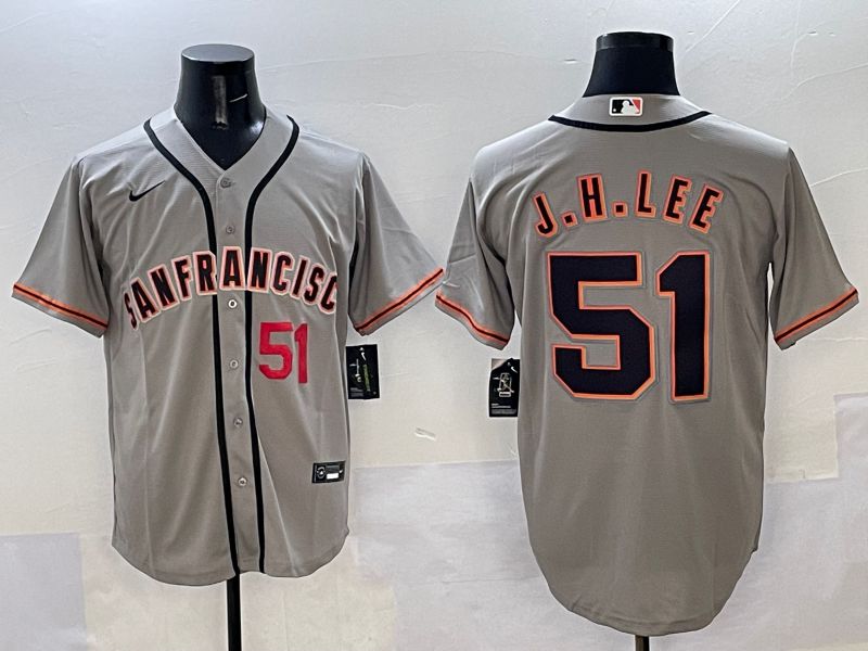 Men San Francisco Giants #51 J.H.Lee Grey Game Nike 2025 MLB Jersey style 35->san francisco giants->MLB Jersey